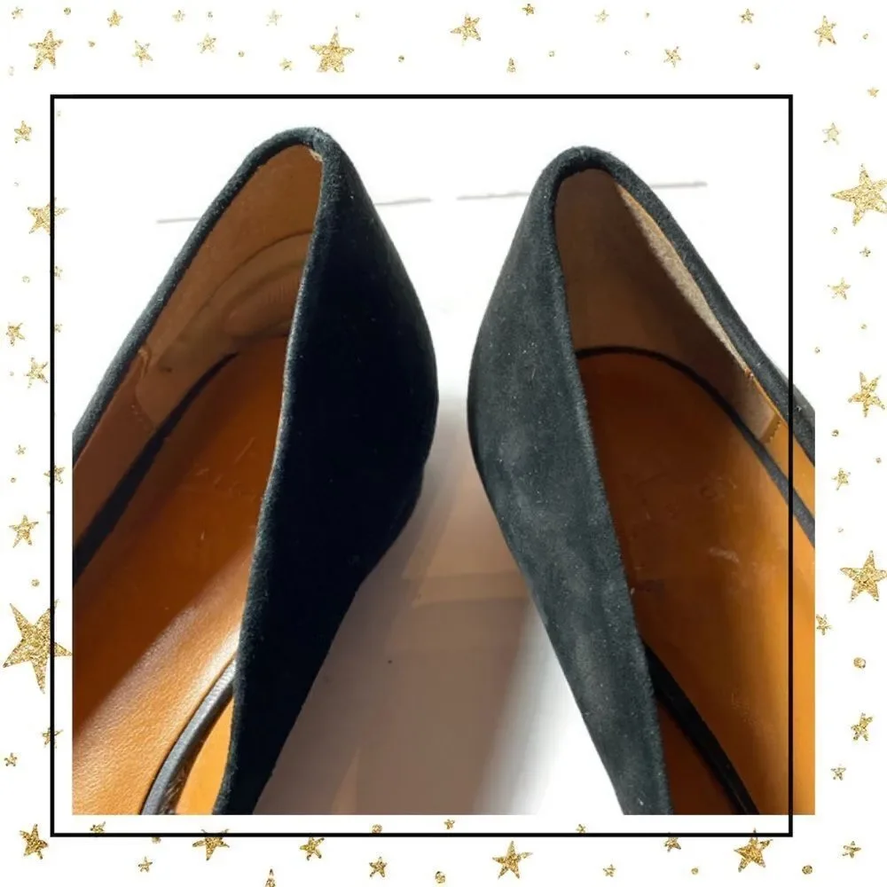 H by Halston Women's Linda Black Suede Flats 6